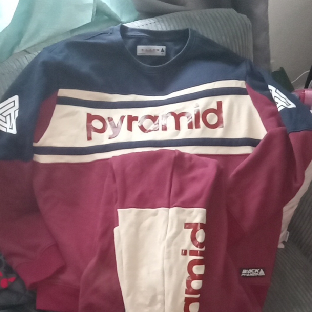 Black Pyramid Men's Jogger Set Maroon/Combo 3XL